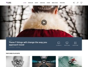 Vlog video wordpress theme