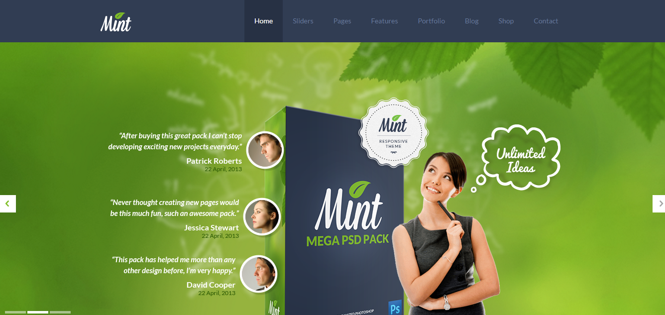 Mint – Responsive Multi-Purpose WordPress Theme